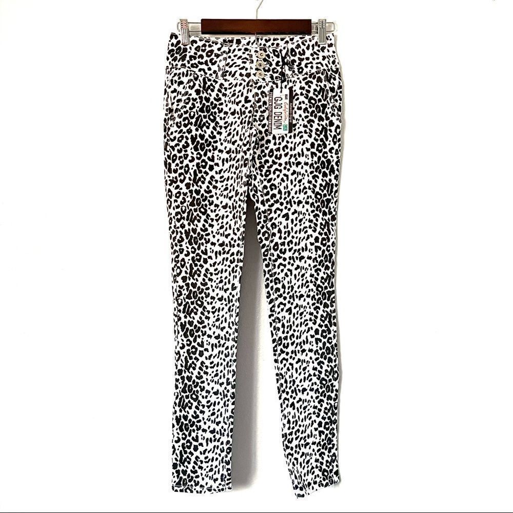 NWT GJG Cheetah Print Cotton Denim Size 3